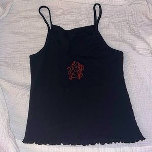 Brandy Melville black devil tank